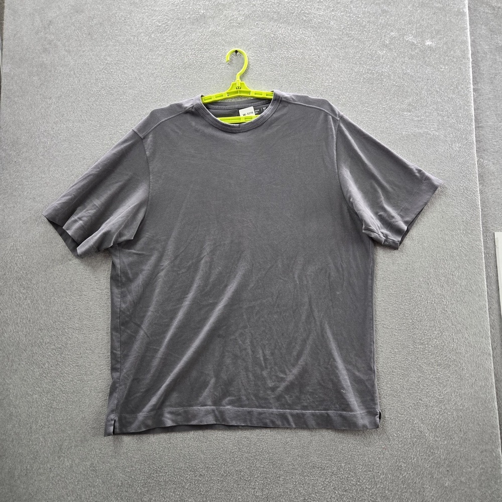 Abercrombie & Fitch Men Shirt XLT Gray Premium Essentials Short Sleeve